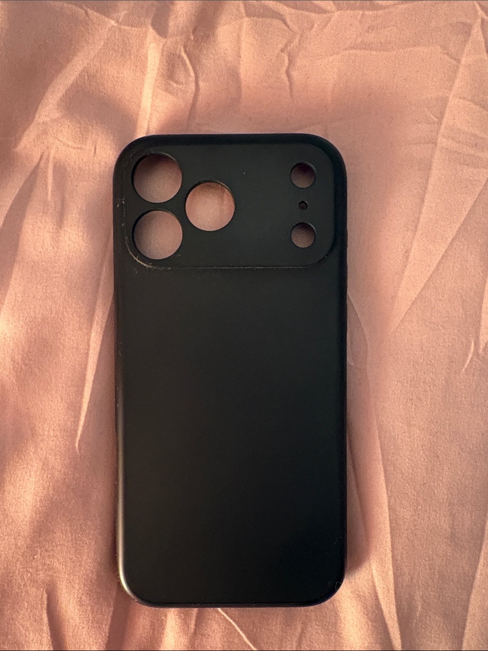 Matte Black Camera Cutout Phone Case iPhone 17 pro max